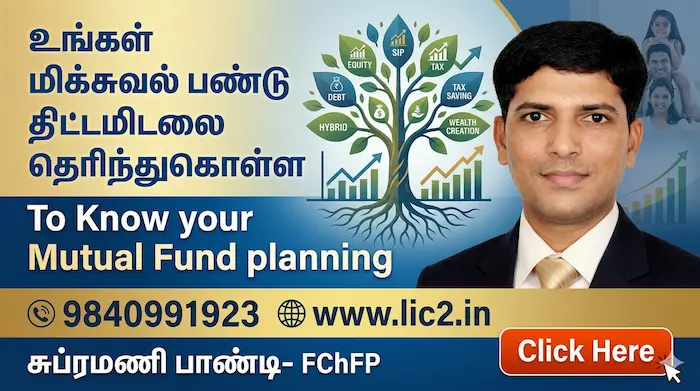 Mutual Fund Planner - Chart comparing LIC insurance returns with mutual fund investment growth